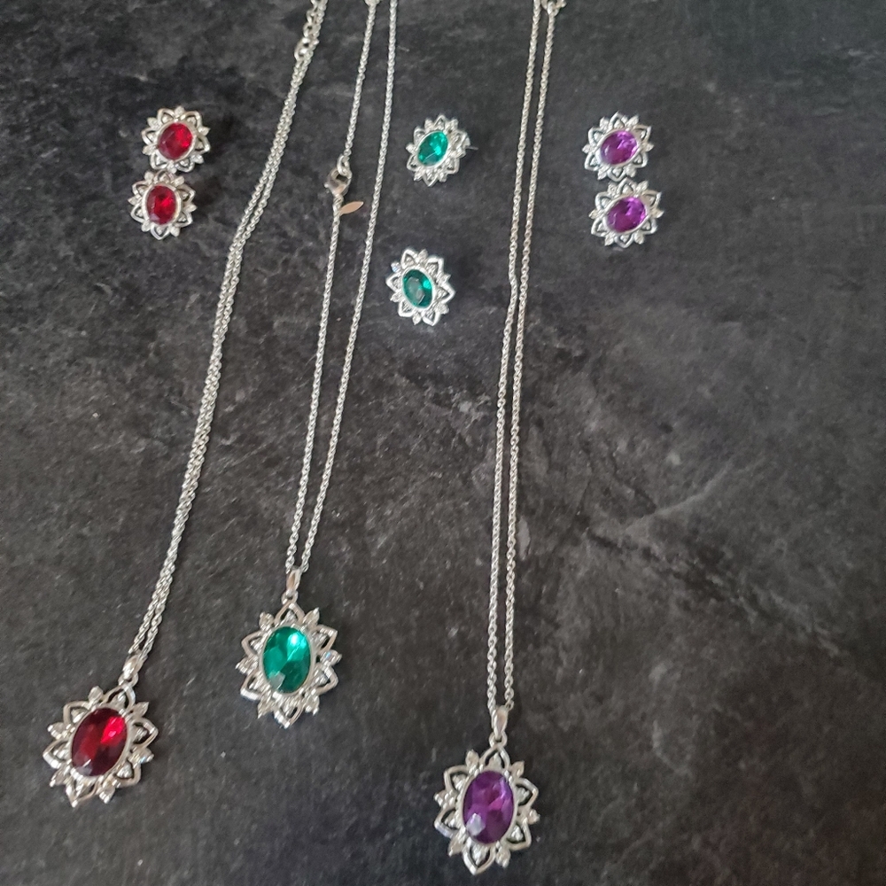 Avon Vintage Style Nickel-Free Jewelry Sets – 3 Matching Necklace & Earrings Set